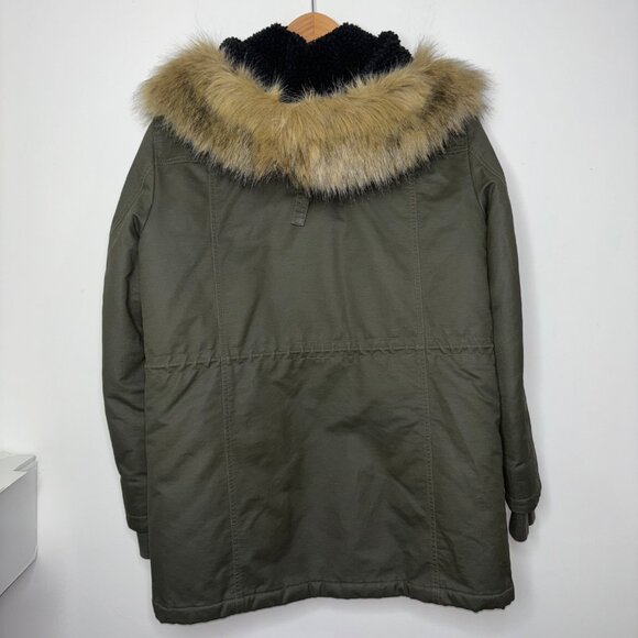 J Crew Waxed Perfect Winter Parka w/ Eco-friendly PrimaLoft Olive Women's Medium - Picture 5 of 10